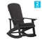 Flash Furniture Black Adirondack Rockers - Gray Cushions, 2PK 2-JJ-C14705-CSNGY-BK-GG - alternate 4